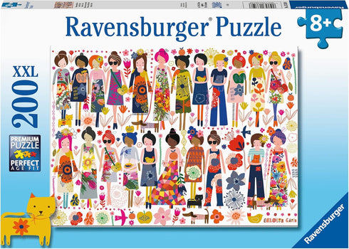 200-Piece Set Ravensburger Flowers and Friends XXL Jigsaw Puzzle | for Kids, Durable & Colorful | Promotes Cognitive