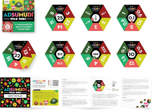 Adsumudi Math Game - Wild Ones: Fun Game for Kids to Tame Fractions, Decimals, Money & Mental Math