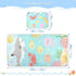 SyXIOP 28" 52" Cartoon Cute and Colorful Animals Cooling Baby Waterproof Crib Mattress pad x Breathable Crib Bumper