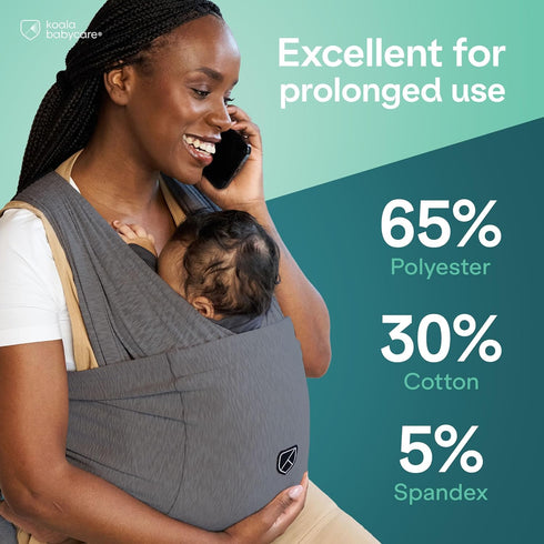 22lbs Koala Babycare Baby Carrier Wrap, Easy to Wear As a T-Shirt - Original Baby Carrier Newborn to Toddler - Sling