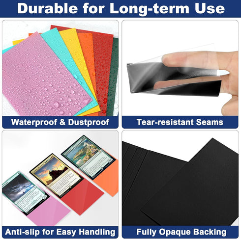 Blue MTG Card Sleeves 200 Pack, Standard Sturdy Sleeves, Matte Back Finish, Protect Trading Cards