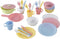KidKraft 27-Piece Pastel Cookware Set | Plastic Dishes and Utensils for Play Kitchens, Gift for Ages 18 mo+