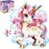 45pcs Shimmery Unicorn Shaped Jumbo Jigsaw Floor Puzzles for Kids Ages 3-5, Birthday Gift (28'' x 33'')