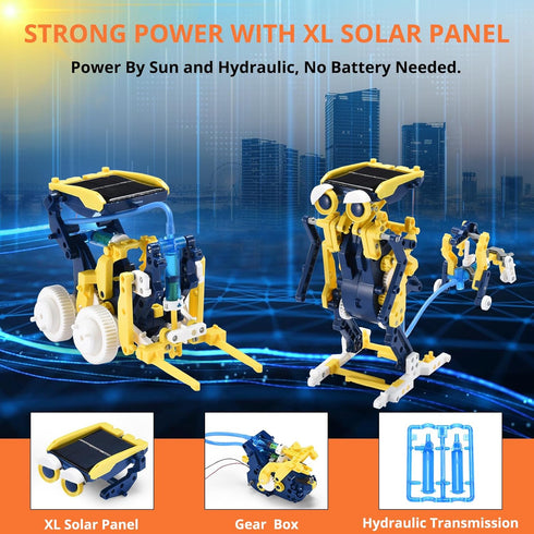 STEM Projects 11-in-1 Solar Robot Toy for Kids Ages 8-14 - Science Kits Educational Robotics to Build