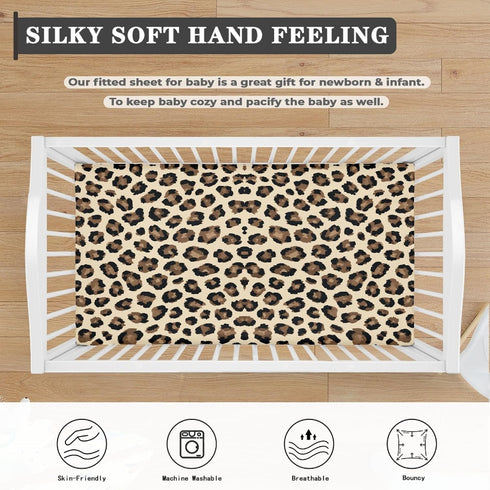 Bed,52x28 Inch Standard Newborn Crib Mattress Cover Infant's Cot Soft Breathable Bed Fitted Sheets for Toddler