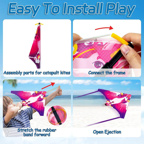 Mini Kites for Kids Ages 4-12 - Finger Launcher Kites Easy to Fly for Outdoor Toys, Birthday Party Favors for Boys Girls