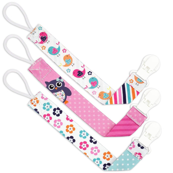 Liname Neutral Pacifier Clip - 3 Pack Pacifier Clips for Boys &