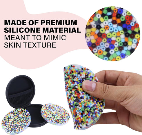 1 Pack 1 Count (1 Count Picky Pad - Fidget Toy for Skin Picking with Carrying Case - Trichotillomania Relief Portable