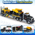 3 4 5 6 7 21" Bstoyder Toddler Boy Toys for Years Kids, Semi Construction Carrier Truck Toy with Excavator and Dump