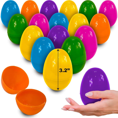 stargo 36 Pack - Plastic Easter Eggs Empty 3.2 Large Plastic Eggs Fillable