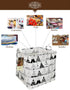 HUNRUNG Square Storage Bins - Nursery Hamper Canvas Laundry Basket, Foldable Waterproof Boxes for Toy Organizer