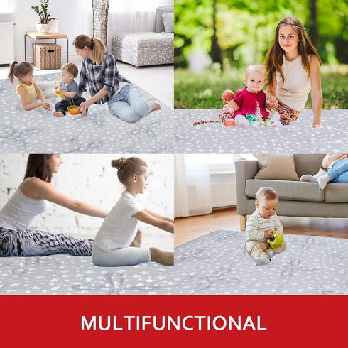 79"x71" Baby Play Mat, Extra Large Thick Playpen mat, Non Slip Padded Kids Play Mat for Playing One-Piece Baby Floor