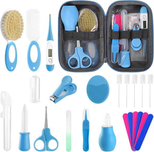 Baby Healthcare and Grooming Kit for Newborn Kids, 24PCS Upgraded Safety Baby