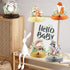 Fumete 9 Pack Woodland Animals Honeycomb Centerpieces, 3D Table Topper Baby Shower Decorations for Green Forest Theme