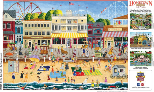 MasterPieces 1000 Piece Jigsaw Puzzle - On The Boardwalk, 19.25"x26.75" for Adults, Family, Youth