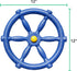 Jungle Gym Kingdom Pirate Ship Wheel for Kids - Toy Steering Wheel for Treehouse, Playhouse, Swing Set