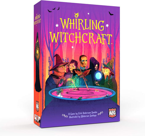 AEG Whirling Witchcraft Halloween Board Game | 2-5 Players | Ages 10+ | Generate Magical Ingredients & Use Recipes