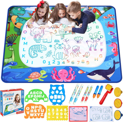 GPPNKC Water Doodle Mat 40 x 32 Inch Painting Doodle Toddler Toys, Water