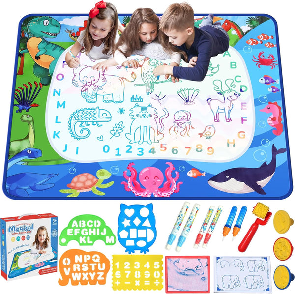 GPPNKC Water Doodle Mat 40 x 32 Inch Painting Doodle Toddler Toys, Water