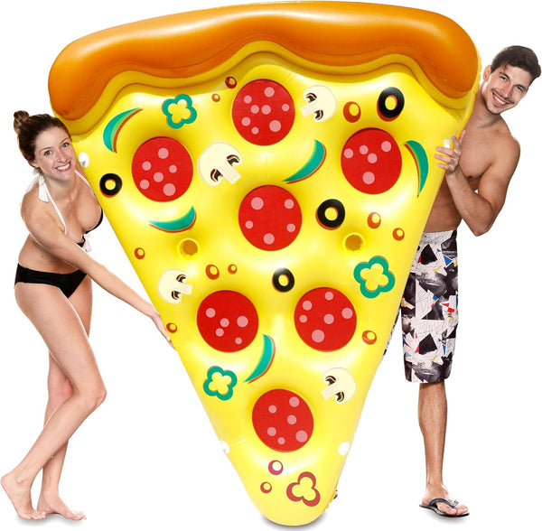 JOYIN Giant Inflatable Pizza Slice Pool Float, Fun Pool Floaties, Swim Party