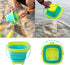 Egashow 8 Playset, 2 1 PCS Kids Foldable Pail Seabeach Sand Toys Sensory Portable Sandbox Digging Toys Including