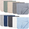 Synrroe 10 Pack Muslin Burp Cloths, 20x10Inch, 10 Mixed Colors, Soft Absorbent