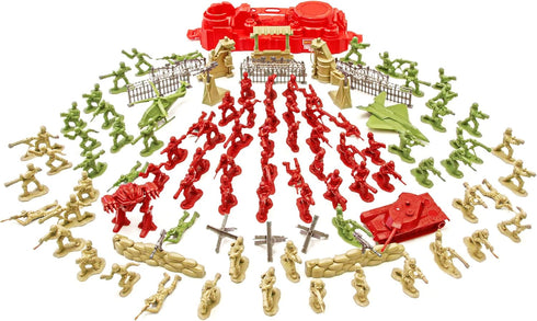 Lanard The Corps! Universe Army Playset - 104 Pieces, 3 Troop Army Set, Battle Base Lid, Carry Handle Case, Kids Ages 3+