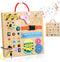 MoKo Montessori Busy Board Toys for 3+ Years Old Wooden Sensory Toys