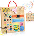 MoKo Montessori Busy Board Toys for 3+ Years Old Wooden Sensory Toys