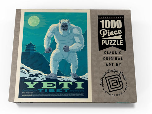 MyPuzzle Mythical Creatures: Yeti, Vintage Poster - Premium 1000 Piece Jigsaw Puzzle for Adults