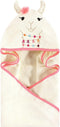 Little Treasure Unisex Baby Cotton Animal Face Hooded Towel, Llama, One Size