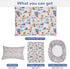 lasoftan Set 4 Sets, Set Construction Toddler Bedding for Boys, Piece Bed-in-a-Bag Toddler Comforter Excavator, Cars
