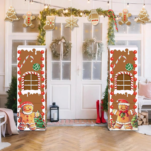 7 43 51 Bucherry Pcs Gingerbread Playhouse Christmas Gingerbread House Decorations Christmas Cardboard Castle