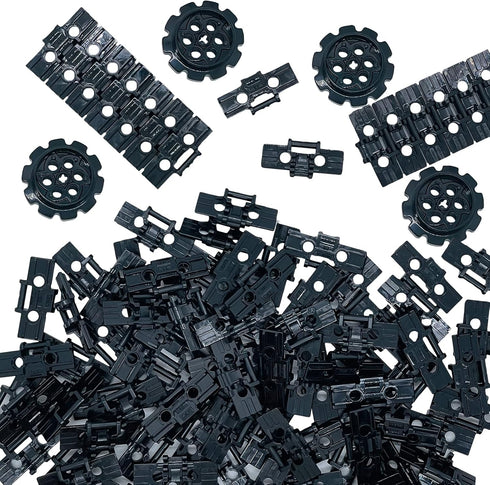 108Pcs Technical Parts Tank Track Wheels - Treads Chain Links Motorcycle Car Accessories Building Blocks for 6-12 Years
