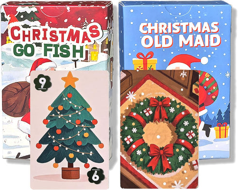 HXYCNNA 2 Decks Old Maid Card Games Go Fish Card Game Christmas