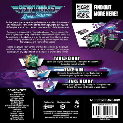 Aerodome: Rising Horizons Core Set - Tactical Aerial Combat Card Game, 2-8 Players, Age 10+, 30 Min Play