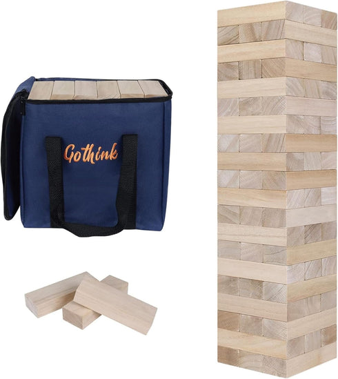 GOTHINK Giant Tumble Tower Game, Large Tumbling Tower Stacking to Over 3.2