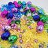 120-Pack 2.25" (120-Pack) The Dreidel Company Metallic Fillable Easter Eggs with Hinge Bulk Colorful Bright Plastic