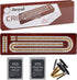 Set, 3 9 2 Sets Juegoal Upgrade Wood Cribbage Board Game Solid Wooden Continuous Track Board with Larger Storage Area