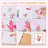 CHERRY CHEERS 3 6 Flower Bouquet Handprint Art Kit, Special Unique Sheets with Floral Design, DIY Keepsake Craft Gift