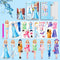 Magnetic Dress Up Paper Doll Playset - Pretend Play Game Travel Toys for Kids, Magnet Clothes Puzzles