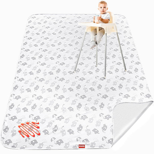 Large Splat Mat for Under High Chair/Arts/Crafts/Playtime, Moonsea High Chair Mat for