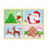 Mud Pie Kids 4 in 1 Holiday Puzzle, Santa, 7 1/2" x 10 3/4".