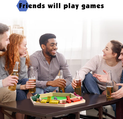 '-2-6 Shut The Box Game Wooden Board Game Player Math Game - Educational and Entertaining