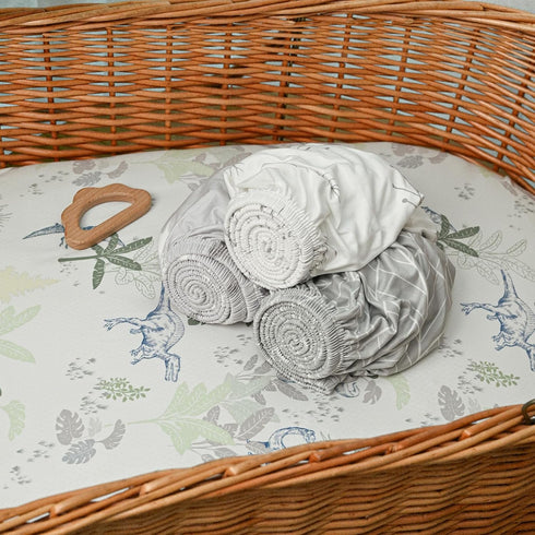 4 Pack Bassinet Sheets, Bassinet Sheets for Baby Boy and Girl, Bassinet Sheet Neutral, Fit for Rectangle, Round, Oval