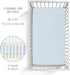 100% Butterblu Frankie Fitted Crib Sheet Organic Cotton for Baby & Toddler Mattress, Breathable for Boys & Girls, Blue