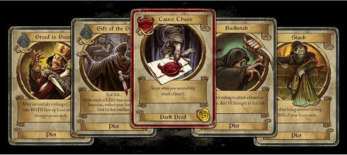 Modiphius Entertainment Dark Deeds - Darkly Humorous Strategy Board Game for Ages 14+, 2-5 Players, 60 Min