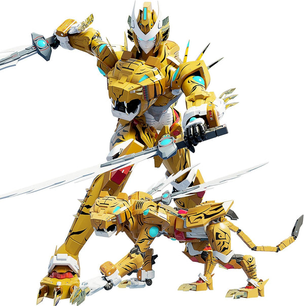 STOULKD Animal Transforming into Leopard Robot Toy with Tiger Action Figure, Deformation Robot