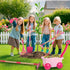 Set Wheelbarrow Set Summer 2 3+ Kids Gardening Tools Outdoor Toys - Backyard Play for Kids with Shovel, Rake, Leaf