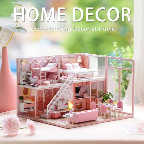 Creative Miniature Dollhouse Kit with Furniture - Perfect Gift for Art Lovers